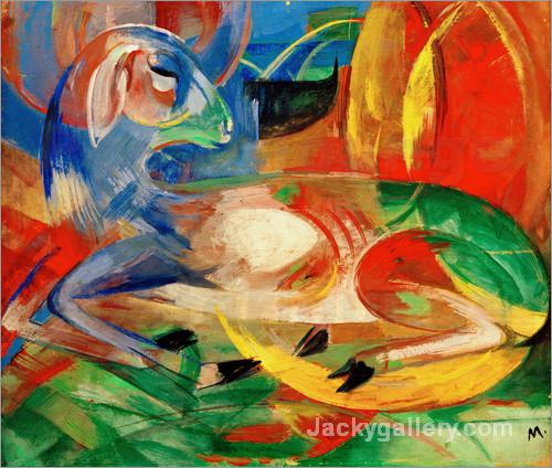 Blue Lamb by Franz Marc paintings reproduction